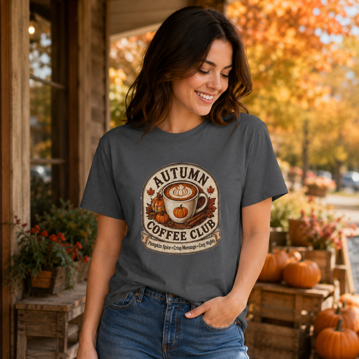 Autumn Coffee Club Tee — Pumpkin Spice Fall Coffee Shirt